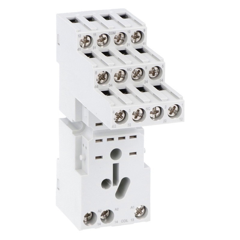 HR6XS41 Lovato HR60 Socket for HR604C Relays with Screw Terminals