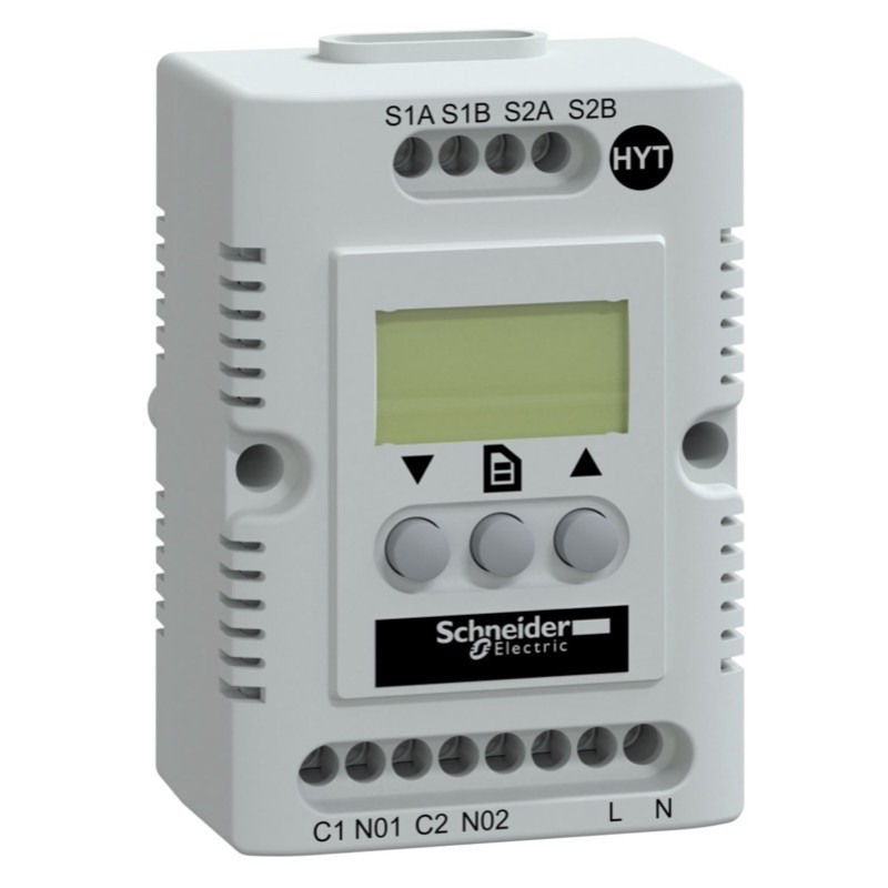 NSYCCOHYT30VID Schneider ClimaSys CC Electronic Hygrotherm 9-30AC/DC -40 to +80oC 20 to 80%RH