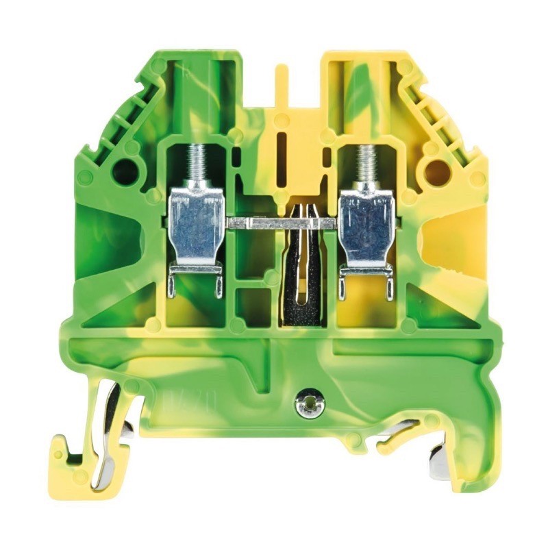 58.503.9055.0 Wieland selos WT 2.5mm Earth DIN Rail Terminal for TS35 Rail Single Feed Through Green/Yellow WT2.5 PE