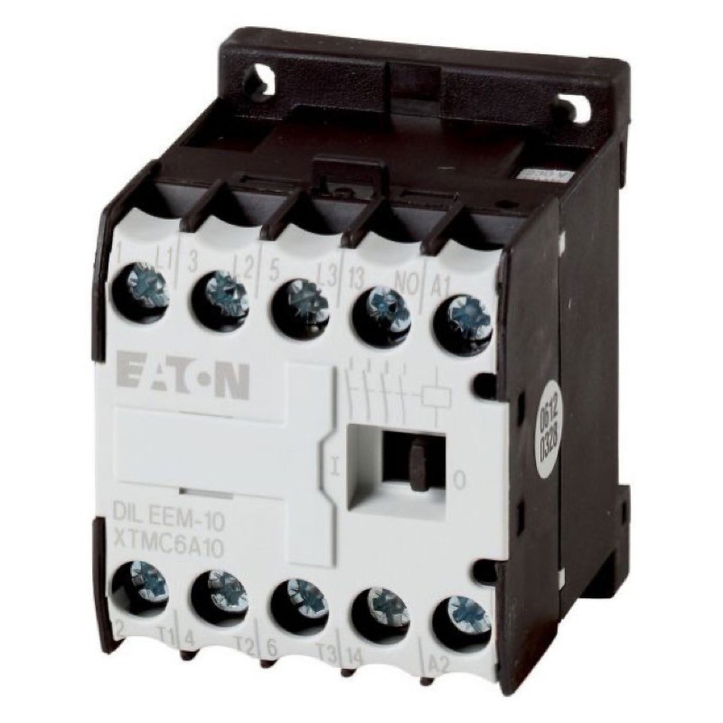 DILEEM-10(110V50HZ,120V60HZ) Eaton DILEM Contactor 3 Pole 6.6A AC3 3kW 1 x N/O Auxiliary 110VAC Coil