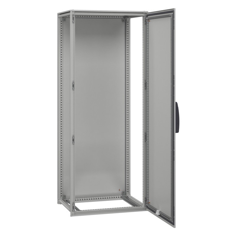 NSYSFN22880P Schneider PanelSeT SFN Mild Steel 2200H x 800W x 800mmD Floor Standing Enclosure Single Door IP55 with Mounting Plate