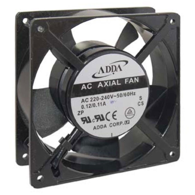 ILS128-2-HTS 120 x 120 x 38mm Aluminium Fan 230VAC with Terminal Connectors