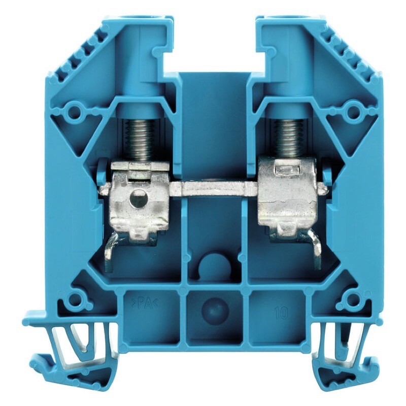 1020480000 Weidmuller W Series 16mm Blue DIN Rail Terminal for TS35  Rail Single Feed Through WDU16BL