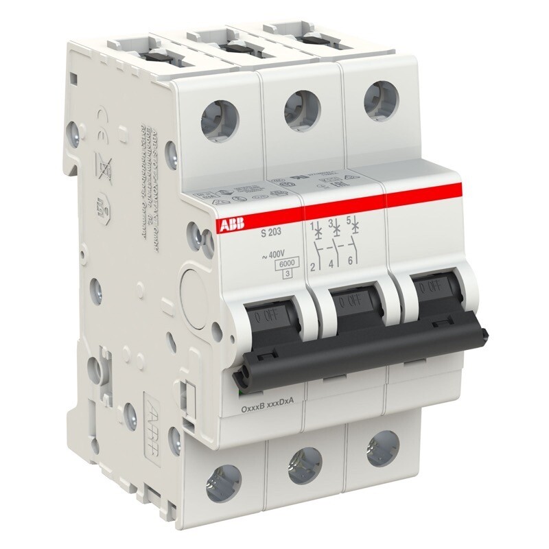 S203-C80 ABB S200 Three Pole MCB C Curve 80A