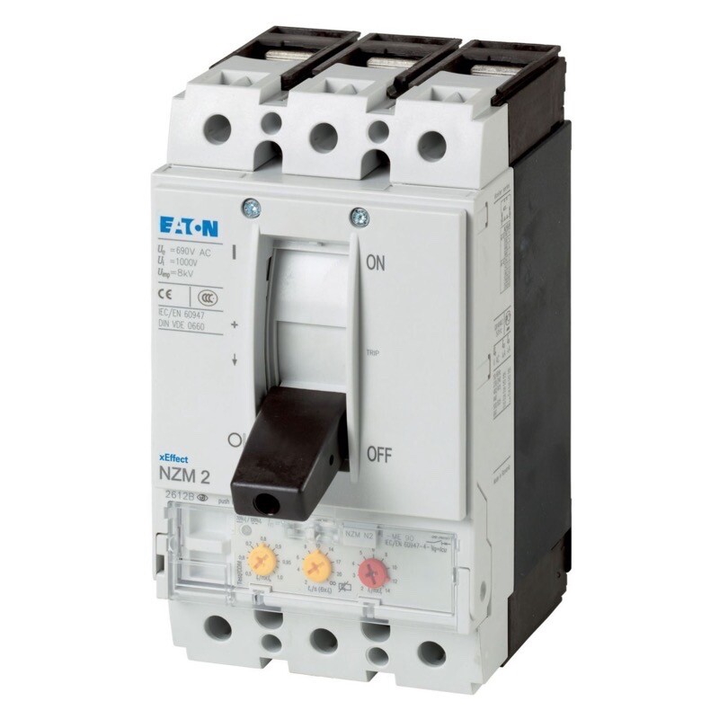 NZMN2-ME90 Eaton NZM2 90A 3 Pole 50kA MCCB Motor Protection Electronic Release Overload Trip 45-90A