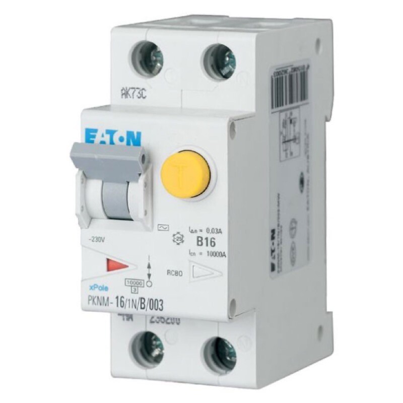 PKNM-32/1N/C/003 Eaton PKNM Single Pole &amp; Neutral RCBO C Curve 32A 30mA Type AC