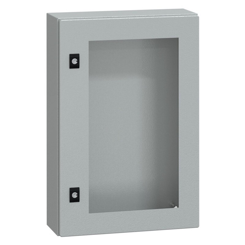 NSYCRN64150T Schneider Spacial CRN Mild Steel 600H x 400W x 150mmD Wall Mounting Enclosure IP66 Glazed Door