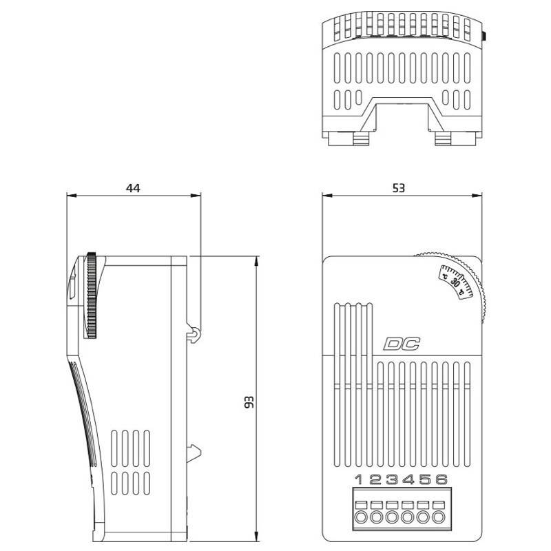 01011.0-41 STEGO DCT 010 Electronic Thermostat - DC Line N/C Contact -10 to +50 DegC 20-56VDC Max. Switching Capacity 13A DC 