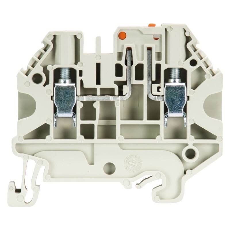 58.504.2055.0 Wieland selos WT 4mm Grey Knife Disconnect DIN Rail Terminal for TS35 Rail Single Feed Through WT4KM