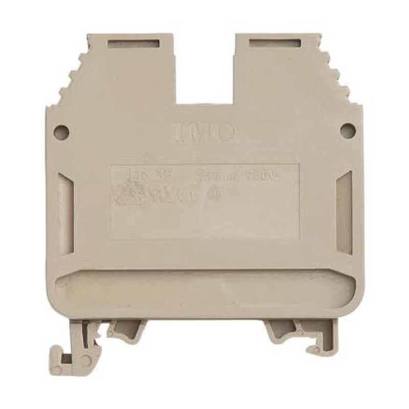 ER35PBEIGE IMO ER 35mm Beige DIN Rail Terminal for TS35 Rail Single Feed Through