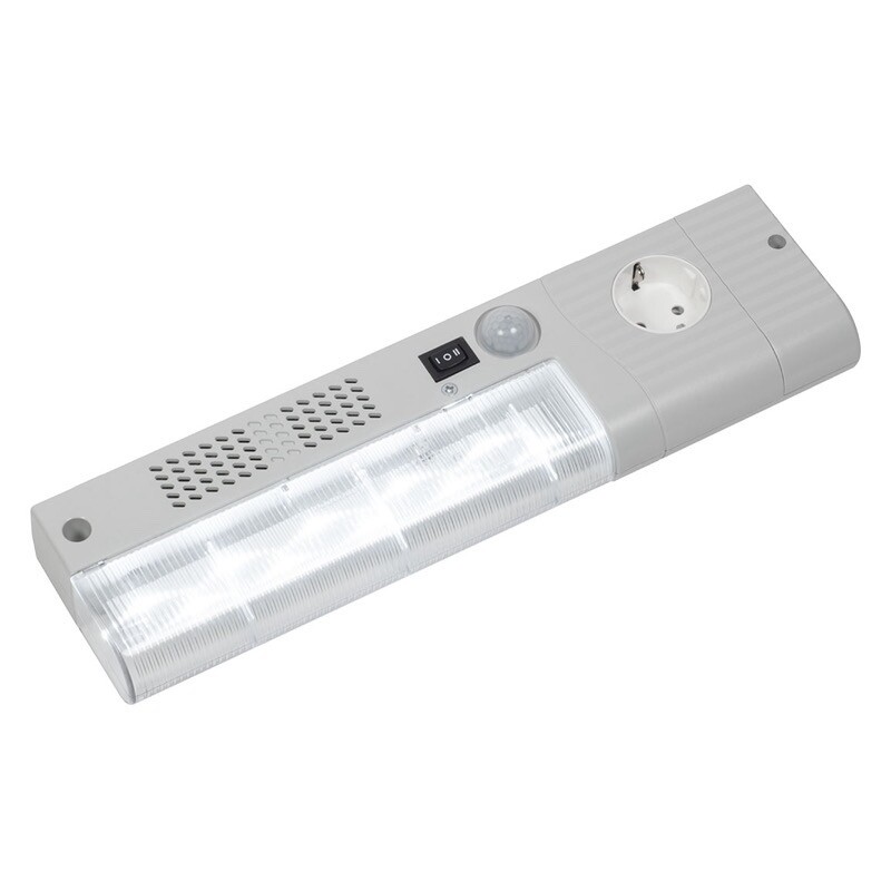 02532.1-00 STEGO SL 025 LED Enclosure Lamp 100-240V AC Magnet &amp; Screw Fixing with CH Socket On/Off Switch &amp; Motion Detector