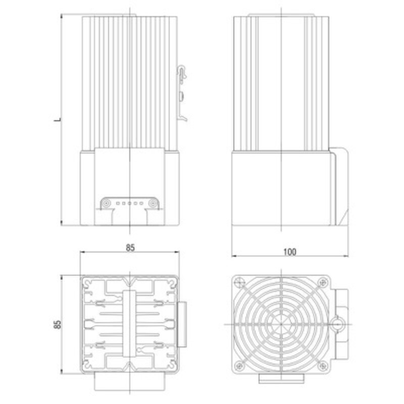 04641.9-00 STEGO HGL 046 Fan Assisted 400W Panel Heater 110VAC DIN Rail Fixing