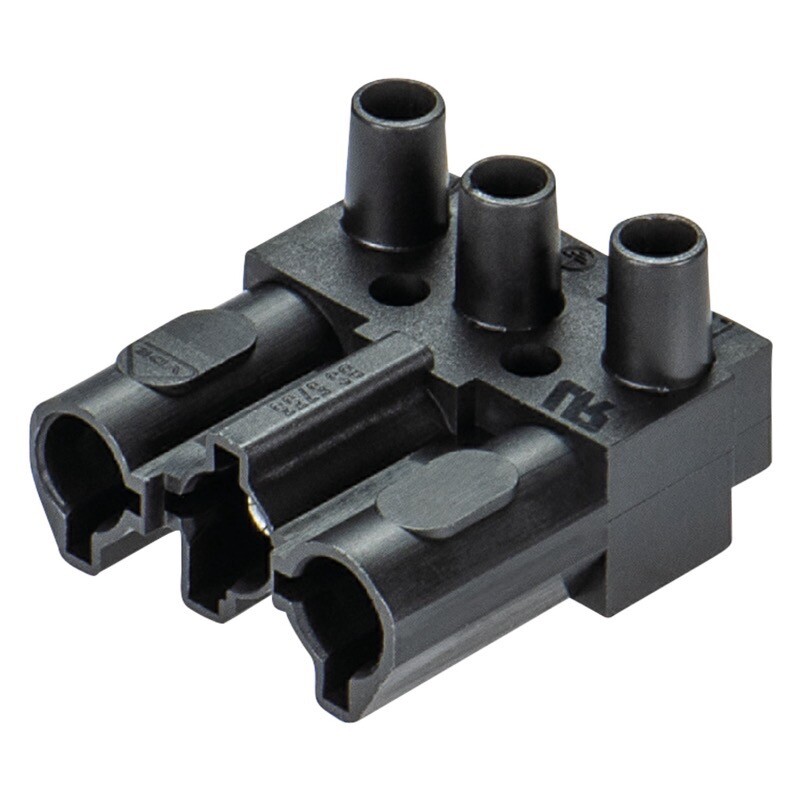 93.031.3253.0 Wieland gesis ST18/3 3 Pole Female Connector Black