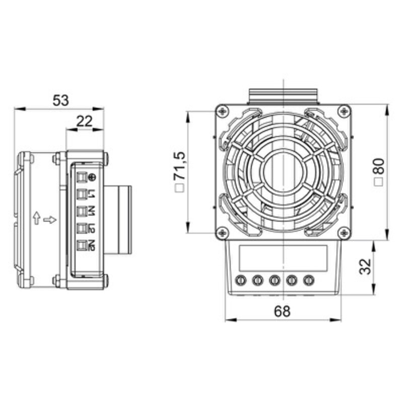 03103.0-00 STEGO HVL 031 Enclosure Heater with Fan 150W 230VAC DIN Rail Fixing