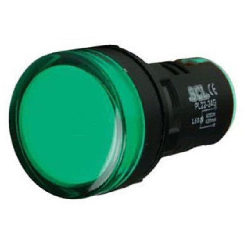 AD22-G110 110VAC Green LED Monoblock Pilot Lamp 22.5mm