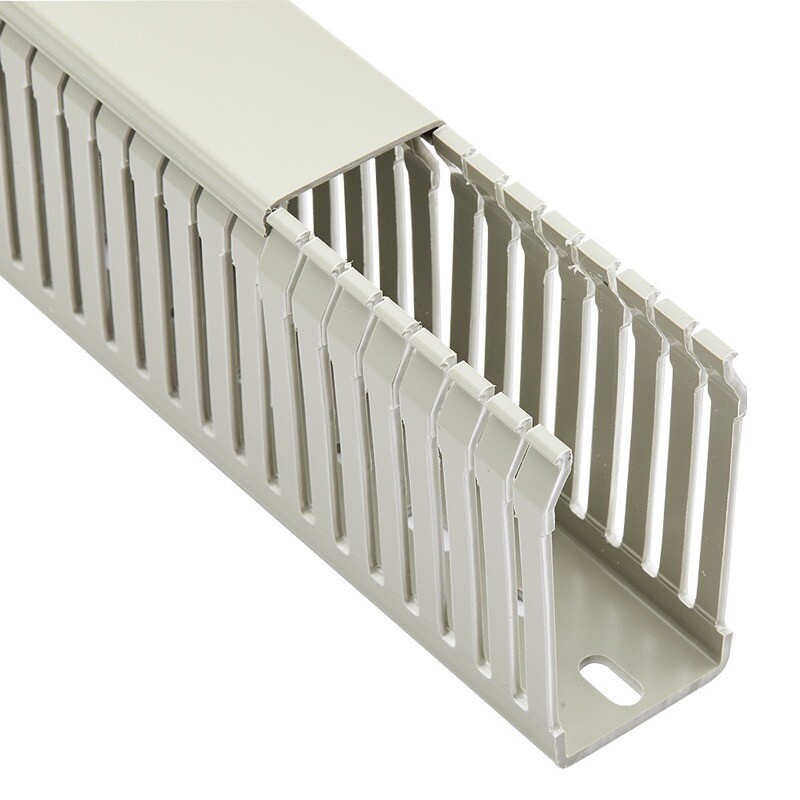 10470105 Betaduct Narrow Slot Trunking 100W x 100H Grey RAL7030 Box of 8 Metres (4 Lengths) 