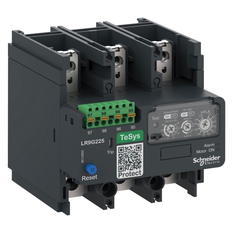 LR9G225 Schneider TeSys Giga Electronic Thermal Overload Relay 57-225A Class 5E-30E Push-in Control Connection