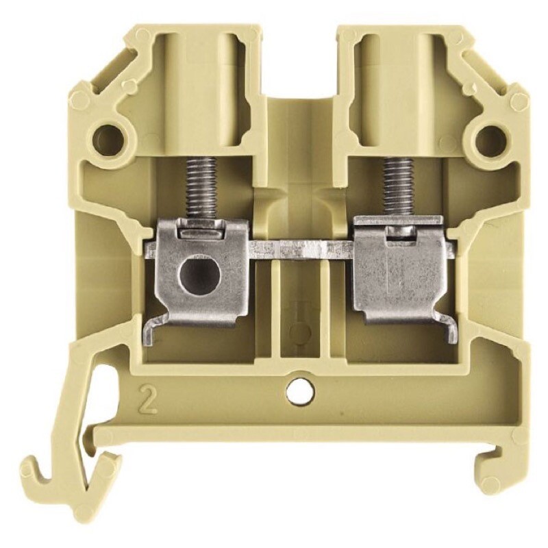 Weidmuller SAK Series SAK 4/35 Feed-through Terminal Block Screw Connection Beige/yellow 4mm2 32A 800V