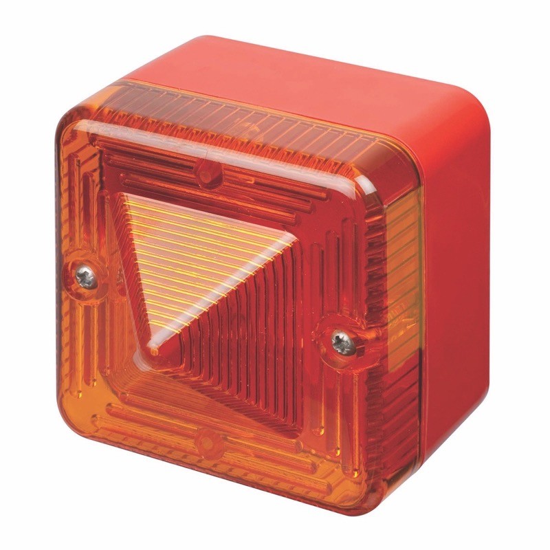 L101XAC115BX0A1R/A E2S L101X Xenon Beacon Red Base Amber Lens 115V AC IP66