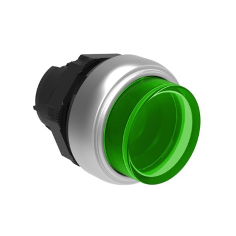 LPCBL203 Lovato Platinum Green Extended Illuminated Pusbutton Actuator 22.5mm Spring Return