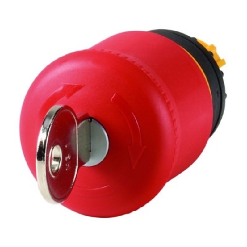 M22-PVS Eaton RMQ-Titan 38mm Red Emergency Stop Pushbutton Actuator 22.5mm Key to Release