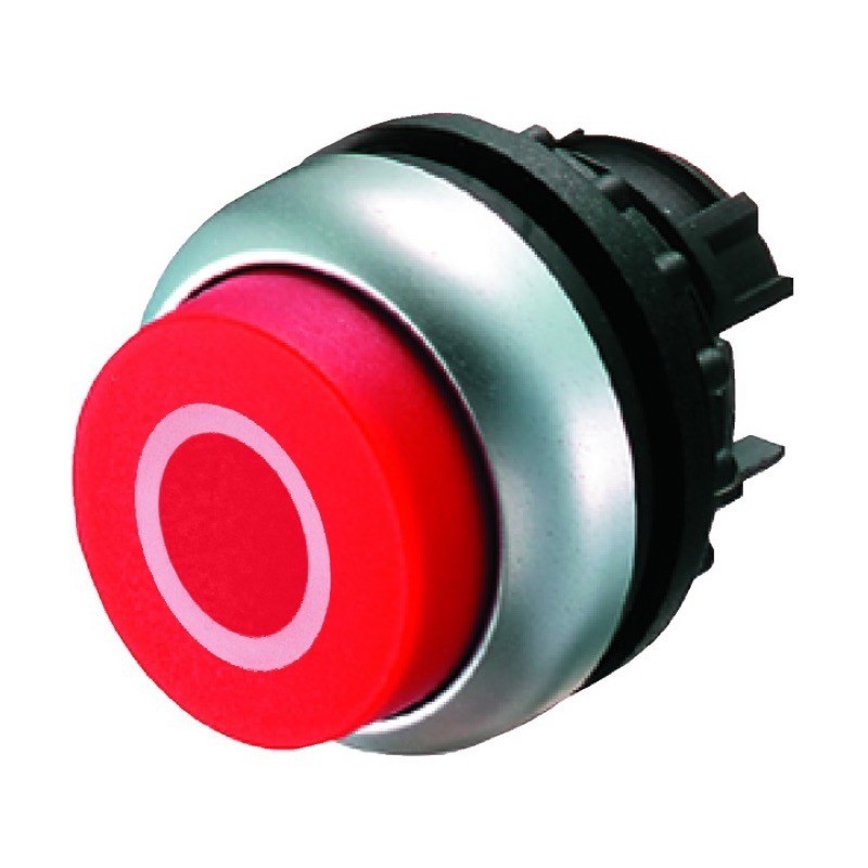 M22-DH-R-X0 Eaton RMQ-Titan Red Extended Pushbutton Actuator with &#039;O&#039; symbol 22.5mm Spring Return 