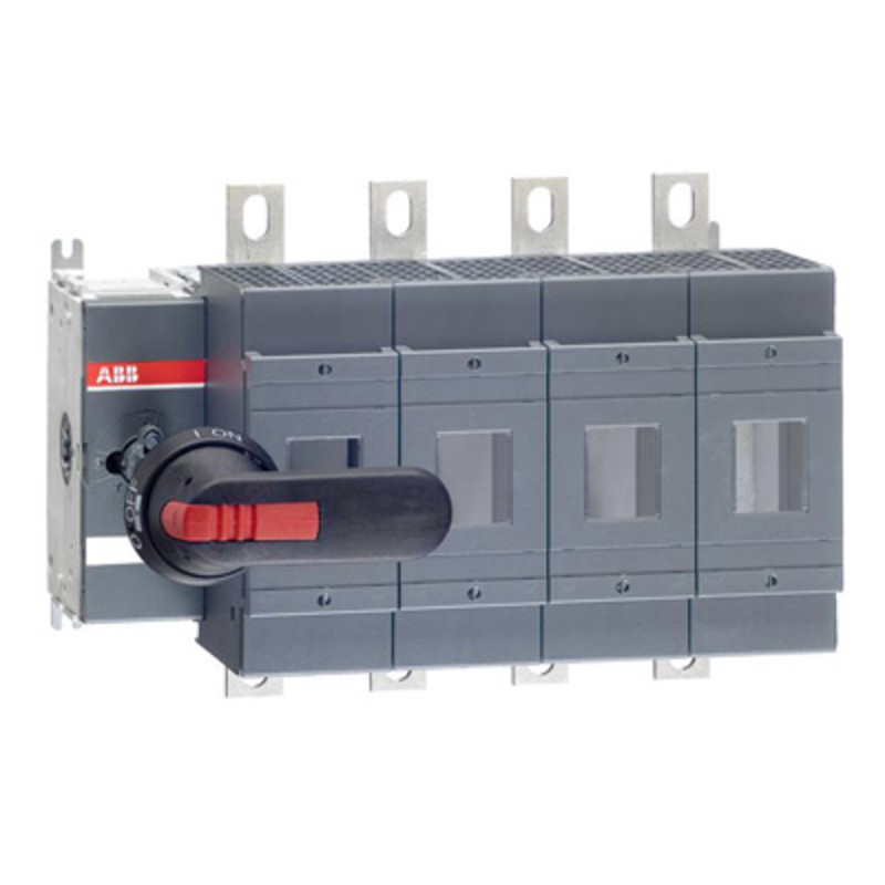 OS400B04N2P ABB OS 400A 4 Pole Switch Fuse for Base Mounting Switch Mechanism on Left Hand Side