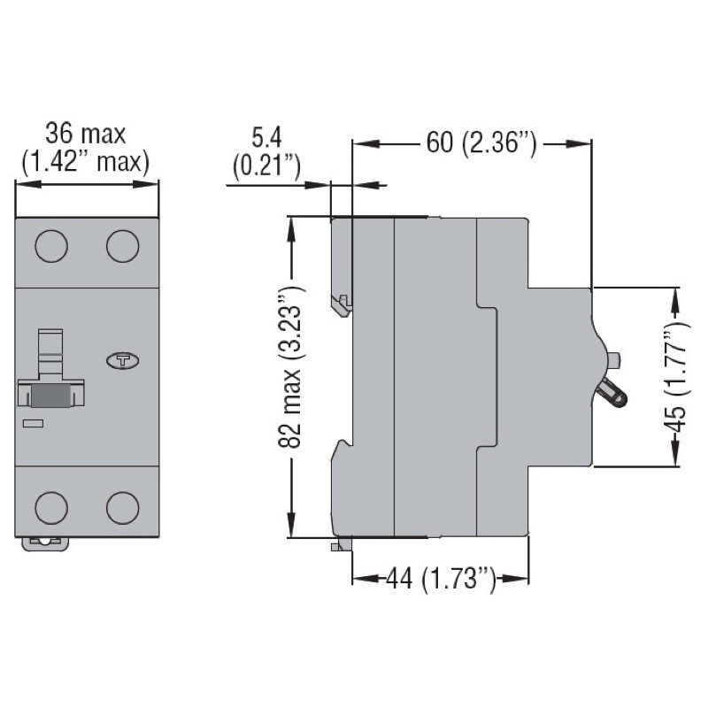 P1RB1NC32AC030 Lovato P1RB Single Pole &amp; Neutral RCBO C Curve 32A 30mA Type AC