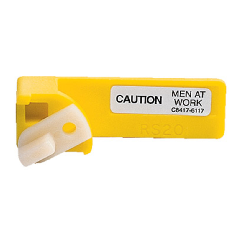 RS20LOCK Eaton Bussmann Red Spot Yellow Padlockable Insert &#039;CAUTION&#039; 