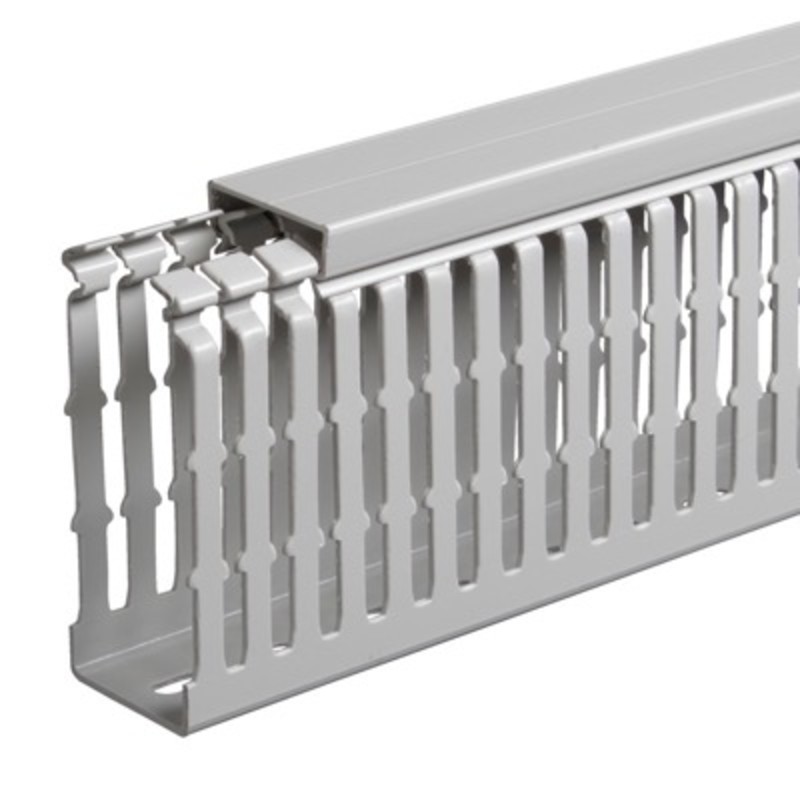 T1-ZH-100X100G IBOCO T1-ZH Zero Halogen Open Slot Panel Trunking 100W x 100H Grey RAL7035 Box of 8 Metres (4 Lengths) B12592