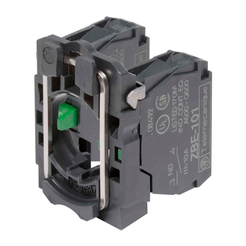 ZB5AZ103 Schneider Harmony XB5 2 x Normally Open Contact Block with Fixing Collar 